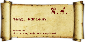 Mangl Adrienn névjegykártya